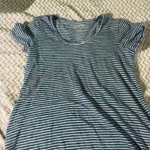 Blue and white dress